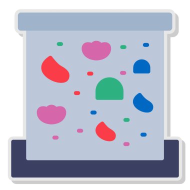 Şeker ikonu. düz dizayn biçimi 10