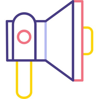 megafon web simgesi basit illüstrasyon