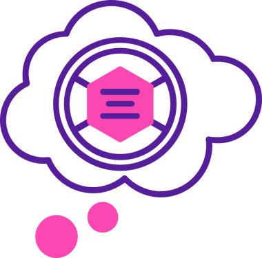 Bulut simgesi vektör illüstrasyonu