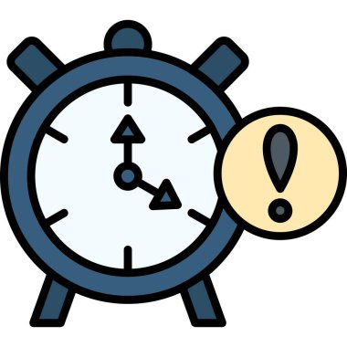 Stopwatch simgesi renk ana hatları vektörü