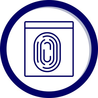 parmak izi ikonu vektör illüstrasyonu