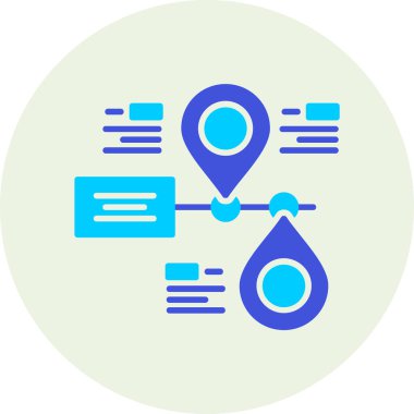 konum konumu simgesi doldurulmuş dış hat biçimi