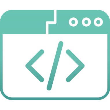 tarayıcı kodlama vektör simgesi