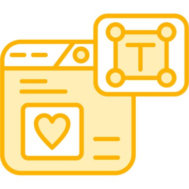 Aşk günü. Web simgesi basit tasarım