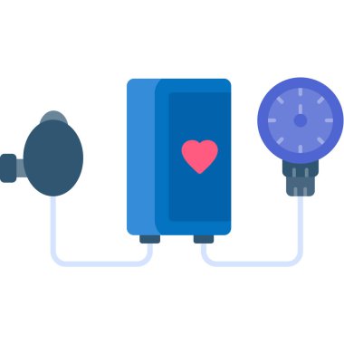 kalp atışı düz vektör simgesi tasarımı