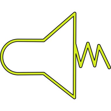 ses dalgaları simgesinin vektör illüstrasyonu