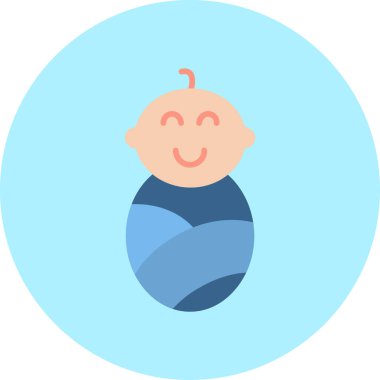 bebek düz renkli vektör simgesi