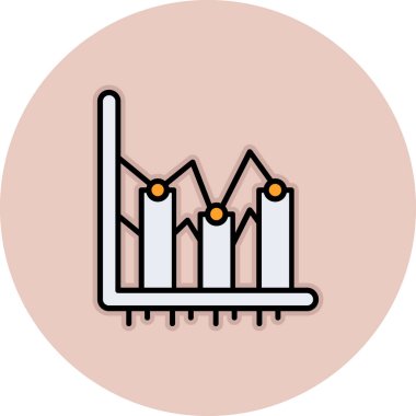 Grafik renkli vektör simgesi