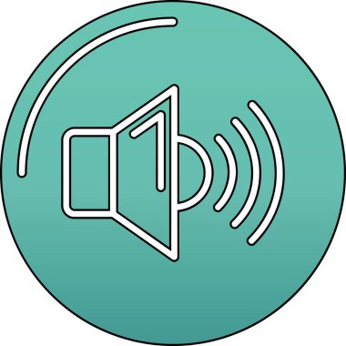 Hoparlör simgesi, vektör illüstrasyonu