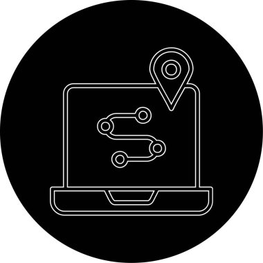 Harita işaretleyici simgesi, vektör illüstrasyonu