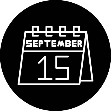 Takvim simgesinin vektör illüstrasyonu