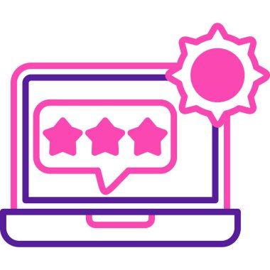 Geri besleme simgesi, vektör illüstrasyonunu gözden geçir