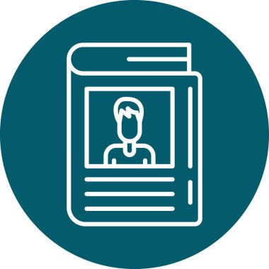 Elinde belge olan adam, vektör illüstrasyonu