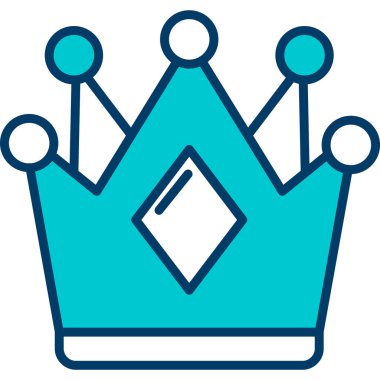 Taç. Web simgesi basit illüstrasyon