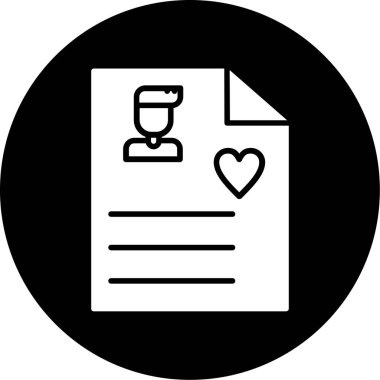 Aşk kartı simgesinin vektör illüstrasyonu