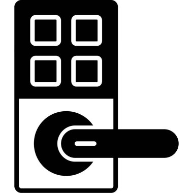 Kapı kilit vektör simgesi