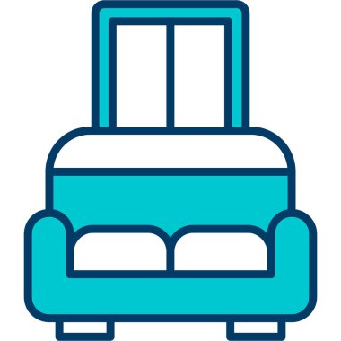 Kanepe. Web simgesi basit illüstrasyon