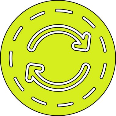 Bir topun çizgi film simgesinin vektör çizimi