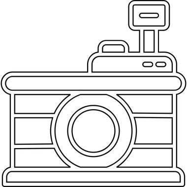 Kamera. Web simgesi basit illüstrasyon