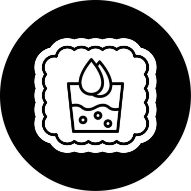 Bir mum simgesinin vektör illüstrasyonu