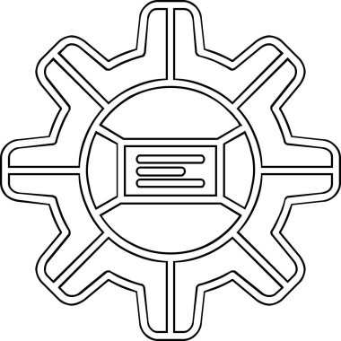 dişli simgesi vektör illüstrasyonu