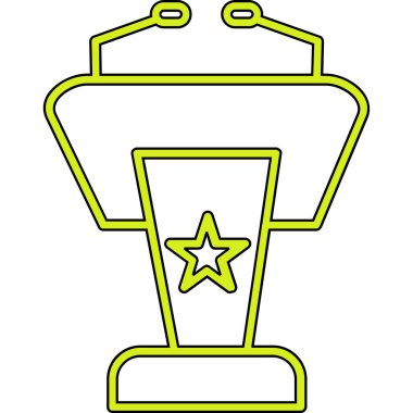 Trophy Kupası simge vektör illüstrasyon izole