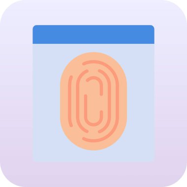 parmak izi ikonu vektör illüstrasyonu