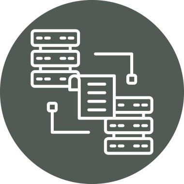 veritabanı sunucu simgesi, vektör illüstrasyonu