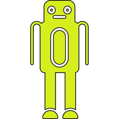 Çizgi film robotunun vektör çizimi