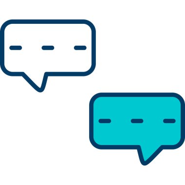 Sohbet simgesinin vektör illüstrasyonu