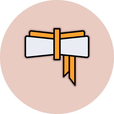 Kurdele Simgesi Moda Biçiminde İzole Arkaplan