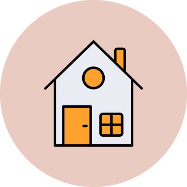 Ev. Web simgesi basit illüstrasyon