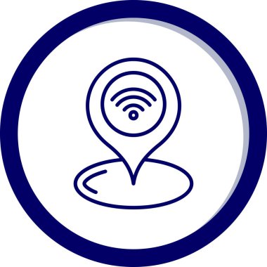 Kablosuz. Web simgesi basit illüstrasyon