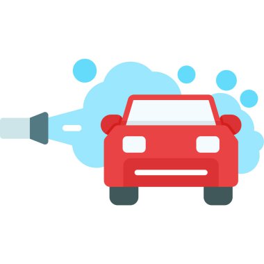 Araba Yıkama Düz Vektör Simgesi