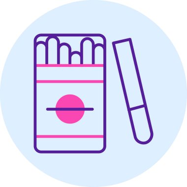 - Sigara. Web simgesi basit illüstrasyon