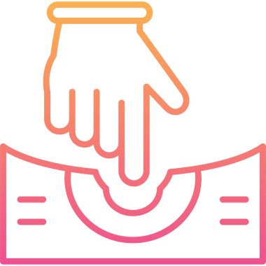 dağıtım el simgesi, vektör illüstrasyonu