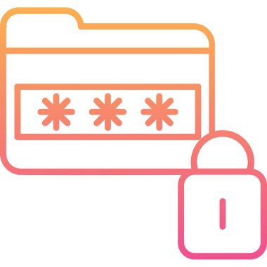 parola ikonu vektör illüstrasyonu