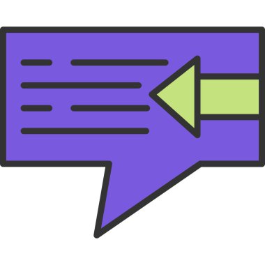 Kabarcık sohbet simge vektör çizim