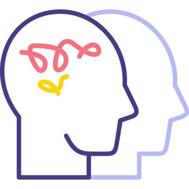 beyin ikonu vektör illüstrasyonu