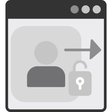 yassı tasarım simgesi, vektör illüstrasyonunu kilitle