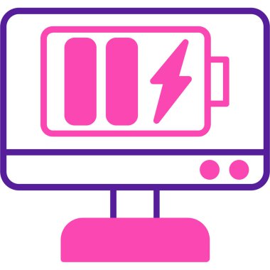 pil simgesi. Web için basit elektrik vektör simgeleri çizimi