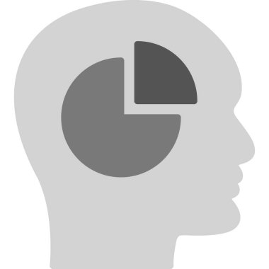 beyindeki düz vektör piktogramı