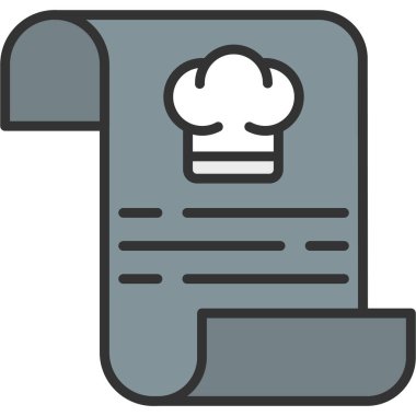 yemek pişirme simgesi tam ana hatlarıyla