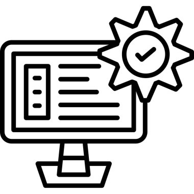 Bilgisayar. Web simgesi basit illüstrasyon