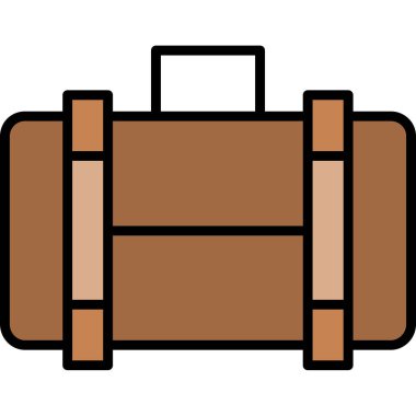 Çanta. Web simgesi basit illüstrasyon