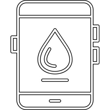 damla simgesi olan akıllı telefon