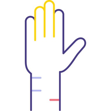 eldiven simgesi vektör illüstrasyonu