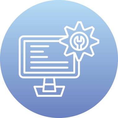 Bir bilgisayarın vektör illüstrasyonuName