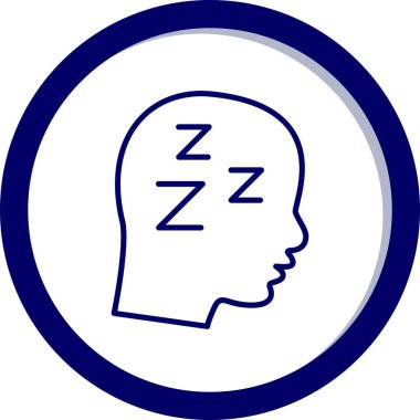 Uyuyan simge vektör illüstrasyonu