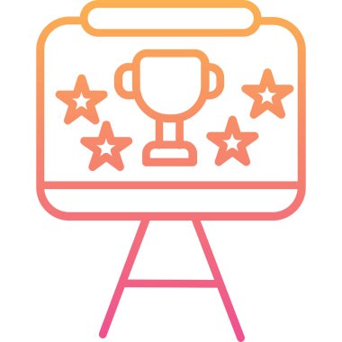 Kupa. Web simgesi basit illüstrasyon